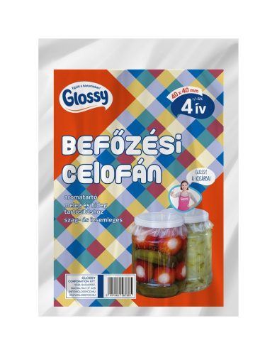 Glossy befőzési celofán 40x40cm