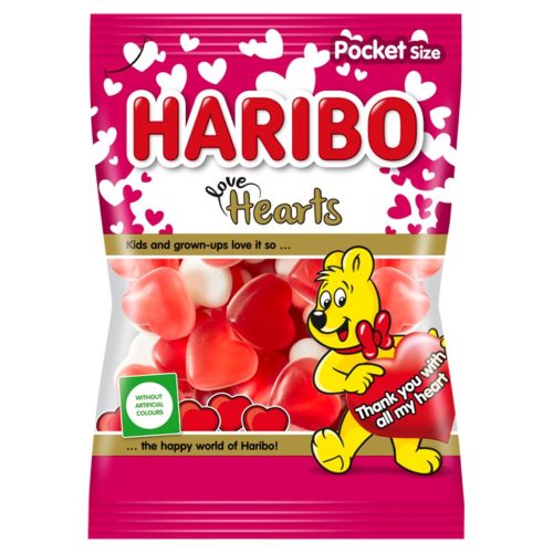 Haribo 100g love hearts