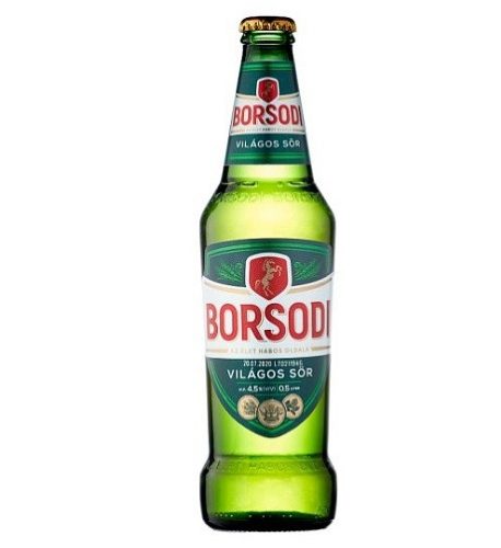 Borsodi 0,5l sör 4,5% üveges pal